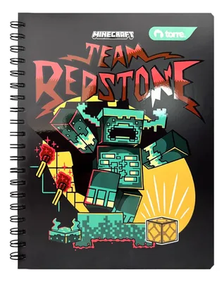 Cuaderno Universitario Espiral Minecraft 7mm 100 Hojas