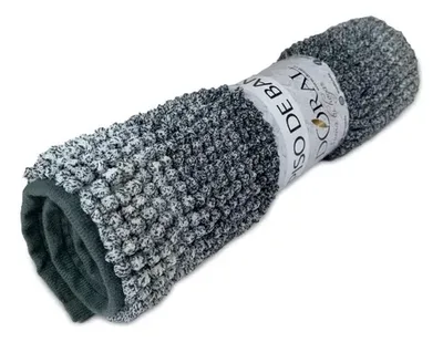 Alfombra De Baño Chenille Antideslizante 40x60cm Gris