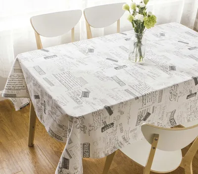 Mantel Rectangular Estampado Algodón Poliéster Gris