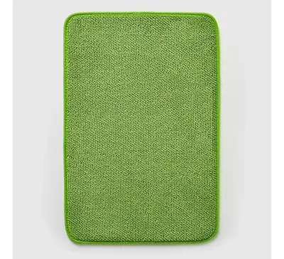 Piso De Baño Chenille Foam Antideslizante Coral Claro