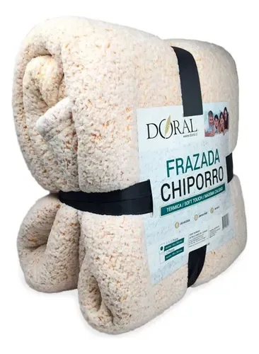 Frazada Chiporro Two Tones Térmica Poliéster Coral Claro
