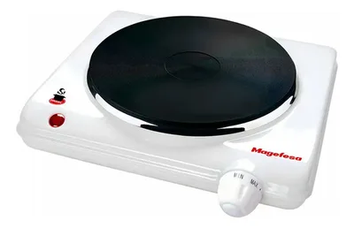 Cocina Eléctrica Dinamic 1400w Placa Fierro Fundido Blanco