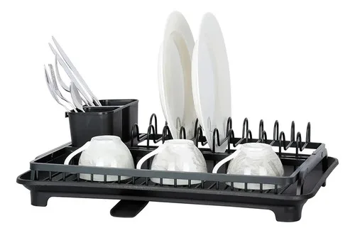 Secaplatos Organizador Cocina Aluminio 1 Nivel Plateado