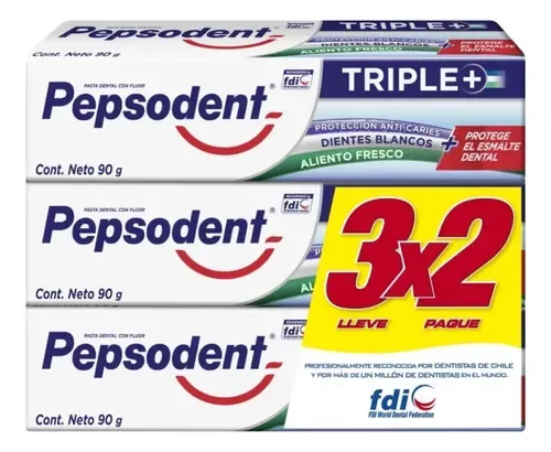 Pasta Dental Pepsodent Triple Protección 90g
