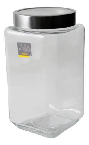 Contenedor De Vidrio Allegra 2100ml Con Tapa