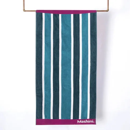 Toalla De Playa Jacquard Algodón 75x150cm Turquesa