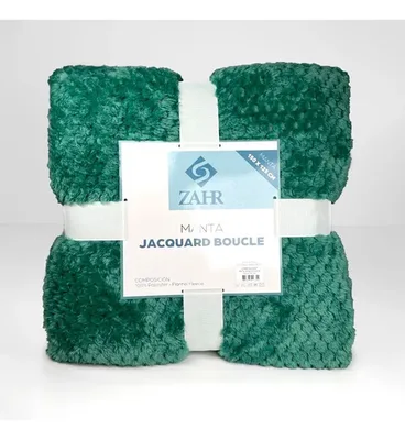 Manta Térmica Jacquard Boucle Poliéster Jacquard Bouclé 500 G Verde
