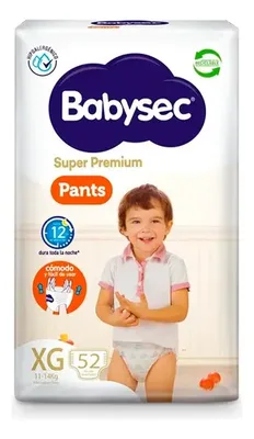 Pañal Desechable Babysec Pants Super Premium Xg