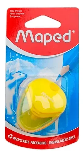 Sacapuntas Plástico Con Depósito Maped Amarillo