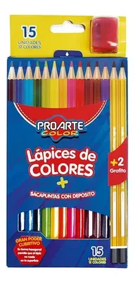 Lápices De Color 12 Unidades Set Escolar Proarte