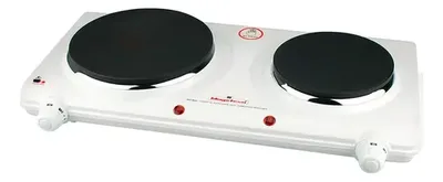 Cocina Eléctrica 2 Platos 2250w Magefesa Blanco