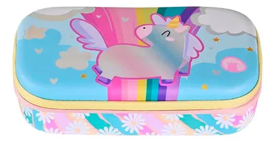 Estuche Escolar Trento Rainbow Flowers Torre Coral Claro
