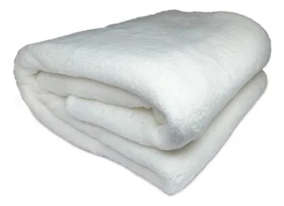 Frazada Flannel Térmica 2 Plazas Poliéster Blanco