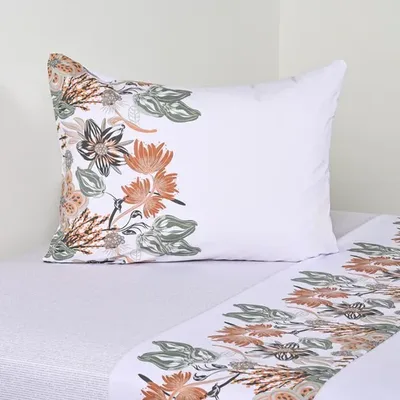 Set De Sábanas Estampadas 200 Hilos 1.5 Plazas Polycotton Gris
