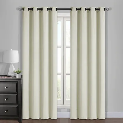 Set Cortinas Jacquard Lisboa 140x220cm Poliéster Coral Claro