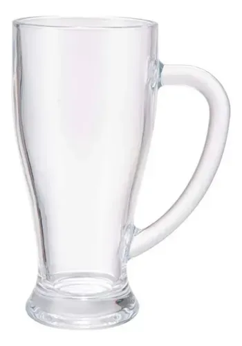 Set Vasos Cerveceros Bavaria 420cc Vidrio Coral Claro