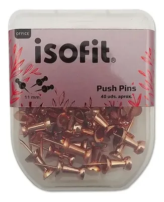 Push Pins Cobre 11mm Set 40 Unidades Coral Claro