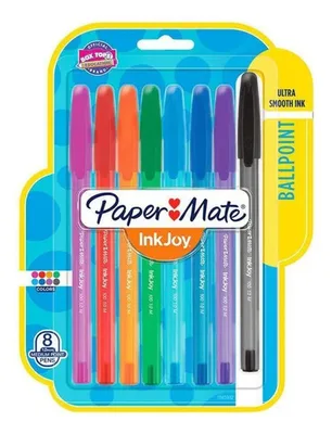 Bolígrafo Inkjoy Punta Fina Set 8 Colores Amarillo