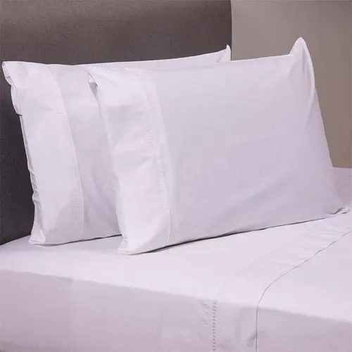 Set De Sábanas King 100% Algodón Blanco Premium Blanco