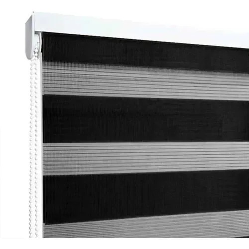 Cortina Roller Dúo Poliéster 220x220 Negro Negro
