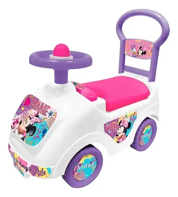 Rodado Infantil Minnie Disney Plástico Blanco Y Morado