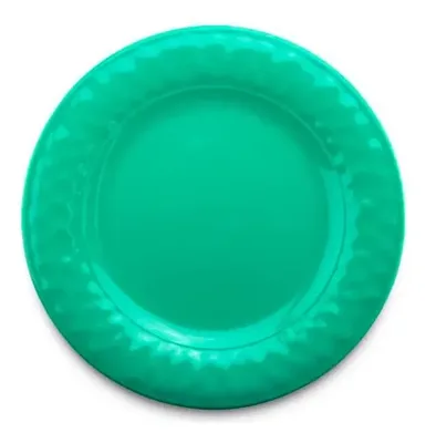 Plato De Melamina Provenzal 28cm Turquesa Turquesa