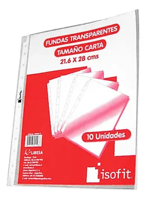 Funda Transparente Carta Protectora Hojas
