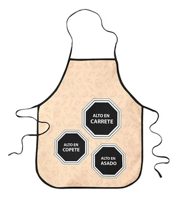 Delantal De Cocina Poliéster Estampado Coral Claro