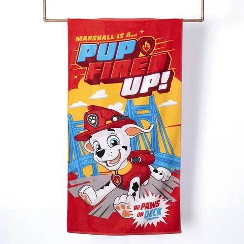 Toalla De Playa Estampada Paw Patrol Niño 70x140cm Coral Claro