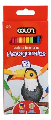 Lápices De Colores Hexagonales Set 12 Unidades