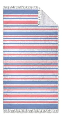 Toalla De Playa Jacquard 90x180 Algodón Azul