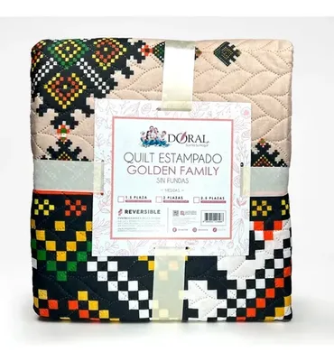 Quilt Hotpress Reversible 2 Plazas Poliéster Coral Claro