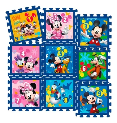 Piso Goma Eva Números Minnie Disney Infantil
