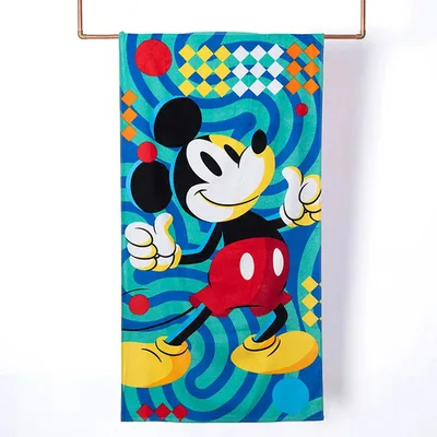 Toalla De Playa Algodón Estampada 70x140cm Coral Claro