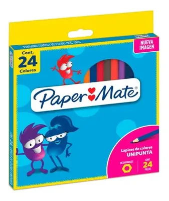 Lápices De Colores Hexagonales Paper Mate 24 Piezas