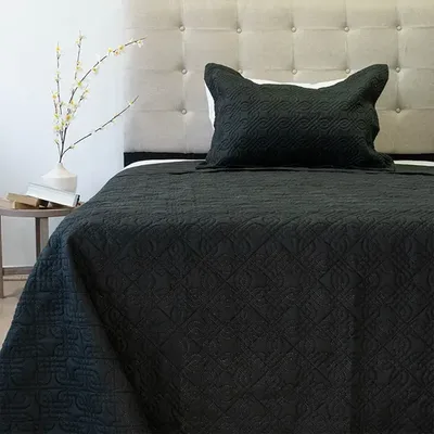 Quilt Bubbly 1.5 Plaza Poliéster Negro Doral Negro