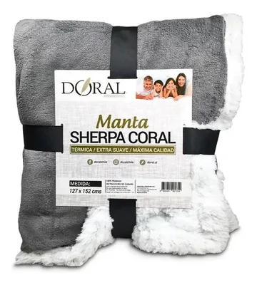 Manta Sherpa Térmica Poliéster Suave Coral