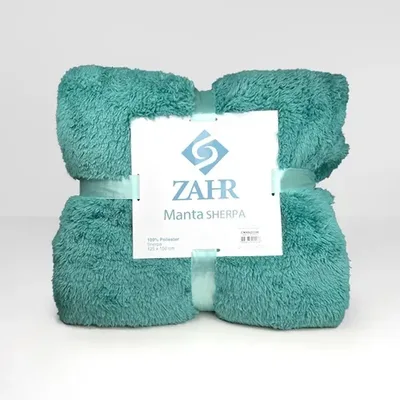 Manta Sherpa Térmica Poliéster Suave Verde