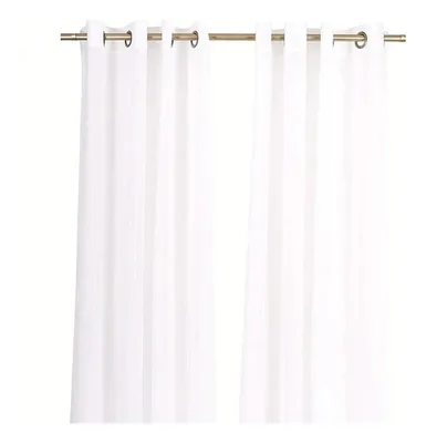 Velo Cortina Fantasía Argolla Poliéster 140x225cm Blanco