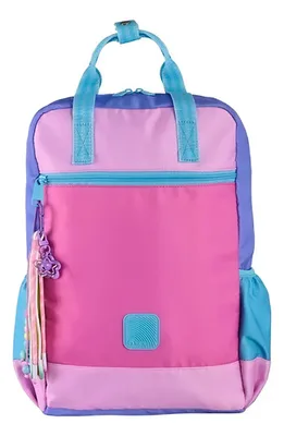 Mochila Escolar Maple 20l Impermeable Fuchsia Coral Claro