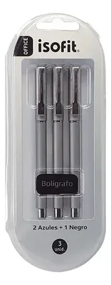 Bolígrafos Gel Azul Negro Set 3 Unidades Amarillo