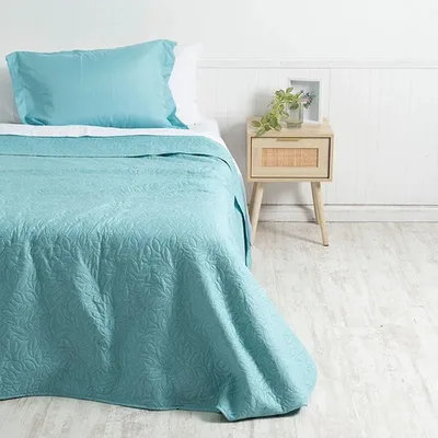 Quilt Cordoba Reversible Turquesa 1.5 Plaza Turquesa