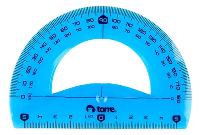 Transportador Flexible 10cm 180 Grados Azul Azul