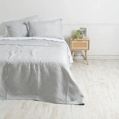 Quilt Cordoba 2.5 Plazas Reversible Poliéster Gris