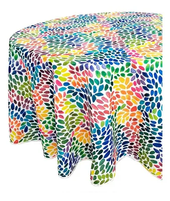 Mantel Redondo Poliéster 180cm Para Mesa Coral Claro