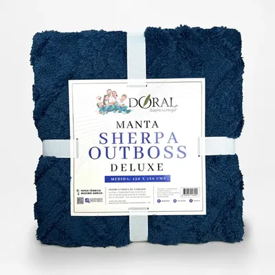 Manta Sherpa Térmica Poliéster Azul Marino Azul Marino