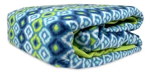 Set De Sábanas De Polar Estampadas 2.5 Plazas Verde