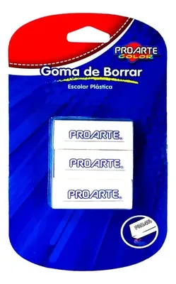 Goma De Borrar Escolar Set 3 Unidades Suave