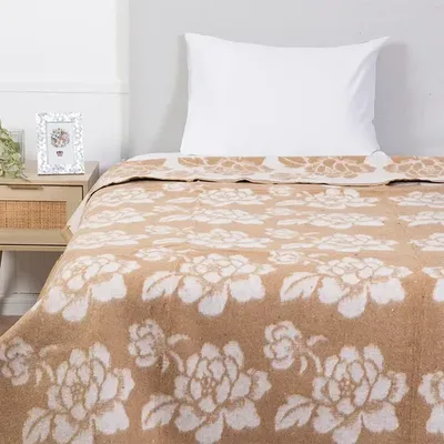 Frazada Térmica Noruega 1.5 Plazas Acrílico Algodón Beige