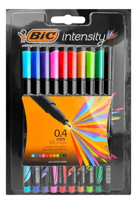 Bolígrafo Bic Intensity Set 10 Unidades Punta Fina Amarillo